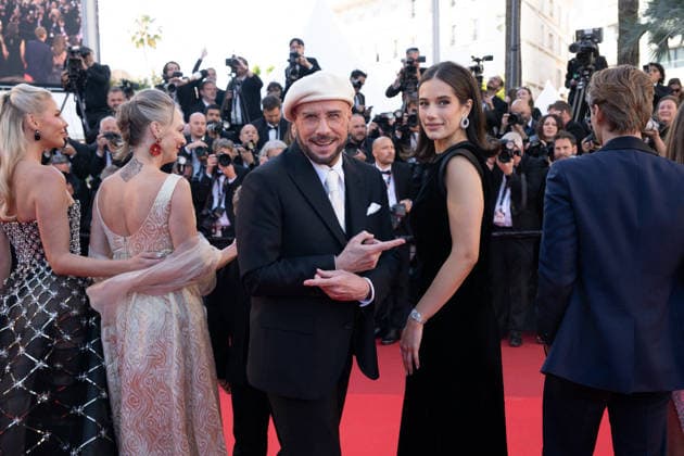 Cannes Karma Red Carpet LZ John Travolta and Ella Bleu Travolta attending the red carpet screening of Karma during the 79th Cannes Film Festival in Cannes on May 15, 2026. Photo by Laurent Zabulon ABACAPRESS.COM Cannes  Copyright: xZabulonxLaurentx