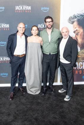 May 15, 2026, Bronx, New York, USA: New York, NY, May 15, 2026: Michael Kelly, Sienna Miller, John Krasinski, Andrew Bernstein attend World Premiere of Amazon MGM Studios Tom Clancy s Jack Ryan: Ghost War at Regal Times Square Bronx USA - ZUMAr339 20260515_znp_r339_070 Copyright: xLevxRadinx