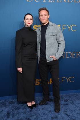 Los Angeles Ca May 15: Caitriona Balfe & Sam Heughan at The Season Finale Premiere of Outlander at the Linwood Dunn Theatre on May 15, 2026 Credit: USA  - ZUMAa123 20260515_zaa_a123_013 Copyright: xAdMediax