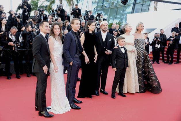 May 15, 2026, Cannes, France: CANNES, FRANCE - MAY 15: Olga Hoffmann, Kelly B. Eviston, Edouard Philipponnat, Clark Shotwell, Ella Bleu Travolta, John Travolta, Jason Berger and Amy Laslett attend the Karma screening during the 79th annual Cannes Film Festival at Palais des Festivals on May 15, 2026 in Cannes, France Cannes France  - ZUMAi09_ 20260515_zaf_i09_057 Copyright: xFrederickxInjimbertx