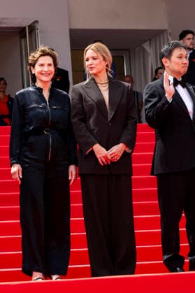 79th Cannes Film Festival Red carpet of the movie -Soudain- Palais des Festivals - Cannes, France Marie Bunel;Virginie Efira;Ryusuke Hamaguchi 79th Cannes Film Festival Red carpet of the movie -Soudain- Palais des Festivals - Cannes, France 15th May 2026 SGPItalia id 134688_038 *Not Exclusive  Copyright: xALFONSOxCATALANO SGPITALIAx