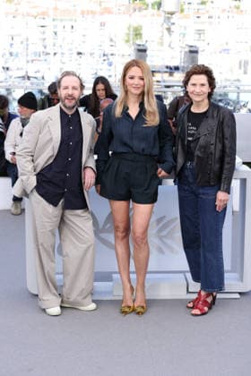 Cannes - Soudain Photocall JD Jean-Charles Clichet, Virginie Efira and Marie Bunel attending the Soudain photocall during the 79th annual Cannes Film Festival at Palais des Festivals on May 16, 2026 in Cannes, France. Photo by Jerome Domine ABACAPRESS.COM Cannes France  Copyright: xDominexJerome ABACAx