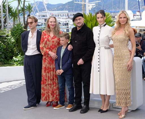 Propeller One Way Night Coach Photocall at 79th Festival de Cannes - Cannes, France CANNES, FRANCE. May 16, 2026: Edouard Philipponnat, Kelly Eviston-Quinnett, Clark Shotwell, John Travolta, Ella Bleu Travolta & Olga Hoffmann at the photocall for Propeller One Way Night Coach at the 79th Festival de Cannes. Picture: Paul Smith Featureflash Cannes France  Copyright: xPaulxSmithx xFeatureflashx