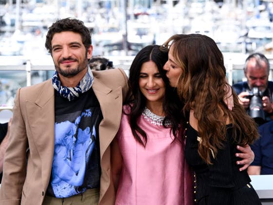 IPA84747567 - Cannes, 79th Cannes Film Festival 2026, Day 5, Photocall Film Si Tu Penses Bien (Think Good). Niels Schneider, GÃ raldine Nakache, Monia Chokri  Copyright: xAlbertoxTerenghix xPoolxPhotoxEventsx07x 84747567