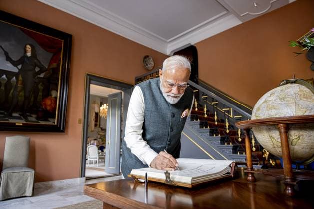 Den Haag, The Netherlands, 2026-05-16 13:27:11 THE HAGUE, 16-05-2026, Huis ten Bosch Palace. King Willem Alexander and Queen Maxima receive Prime Minister Modi in audience at Huis ten Bosch Palace. Subsequently, a lunch is hosted at the palace for the Indian Prime Minister and part of his delegation. Minister of Foreign Affairs Berendsen is also present, as well as a number of CEOs of Dutch companies and representatives from the arts and culture sector and academia. PHOTO: NLBeeld Patrick van Emst Credit: NL Beeld Patrick van Emst  Copyright: xx x
