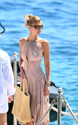 RECORD DATE NOT STATED Bella Hadid arrives by boat at the Eden Roc Hotel in Antibes Bella Hadid arrives by boat at the Eden Roc Hotel in Antibes, France on May 16, 2026. Photo by Florian Poitout ABACAPRESS.COM  Copyright: xPoitoutxFlorian ABACAx