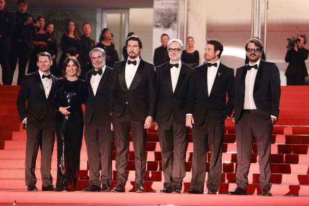 Cannes - Paper Tiger Red Carpet (L-R) Scott Morris, guest, Anthony Katagas, Adam Driver, James Gray, Miles Teller and Rodrigo Teixeira attend the Paper Tiger screening on the red carpet during the 79th annual Cannes Film Festival at Palais des Festivals on May 16, 2026 in Cannes, France. Photo by Jerome Domine ABACAPRESS.COM Cannes France  Copyright: xDominexJerome ABACAx