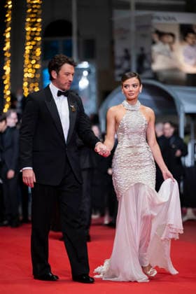 Cannes Paper Tiger Red Carpet EB US actress Keleigh Sperry and US actor Miles Teller during Paper Tiger Red Carpet during the 79th Cannes Film Festival in Cannes, France on May 16, 2026. Photo by Eliot Blondet ABACAPRESS.COM Cannes France France  Copyright: xBlondetxEliot ABACAx
