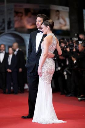 Cannes Paper Tiger Red Carpet EB US actress Keleigh Sperry and US actor Miles Teller during Paper Tiger Red Carpet during the 79th Cannes Film Festival in Cannes, France on May 16, 2026. Photo by Eliot Blondet ABACAPRESS.COM Cannes France France  Copyright: xBlondetxEliot ABACAx