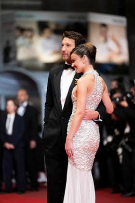 Cannes Paper Tiger Red Carpet EB US actress Keleigh Sperry and US actor Miles Teller during Paper Tiger Red Carpet during the 79th Cannes Film Festival in Cannes, France on May 16, 2026. Photo by Eliot Blondet ABACAPRESS.COM Cannes France France  Copyright: xBlondetxEliot ABACAx