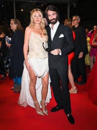 IPA84766018 - Cannes, 79th Cannes Film Festival 2026, Evening 5. Paper Tiger red carpet. Pictured: Leonardo Del Vecchio and Kornelia Ski  Copyright: xManuelexMangiarottix xPoolxPhotoxEventsx07x 84766018