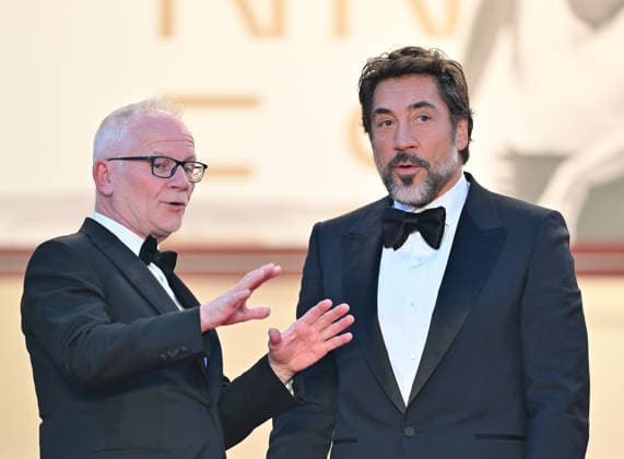 79th Cannes Film Festival: El ser querido (The Beloved) screening CANNES, FRANCE - MAY 16: Cannes film festival director Thierry Fremaux (L) and Spanish actor Javier Bardem leave after screening the screening of the film El ser querido (The Beloved) at the 79th edition of the Cannes Film Festival in Cannes, France on May 16, 2026. Mustafa Yalcin Anadolu Cannes France. Editorial use only. Please get in touch for any other usage.  Copyright: x2026xAnadoluxMustafaxYalcinx