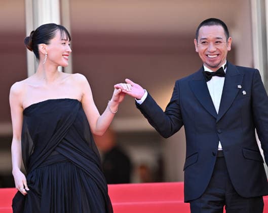 79th Cannes Film Festival: Sheep in The Box screening CANNES, FRANCE - MAY 16: Japanese actress Haruka Ayase (L) and Japanese actor Daigo Yamamoto (R) leave after the screening of the film Sheep in The Box at the 79th edition of the Cannes Film Festival in Cannes, France on May 16, 2026. Mustafa Yalcin Anadolu Cannes France. Editorial use only. Please get in touch for any other usage.  Copyright: x2026xAnadoluxMustafaxYalcinx