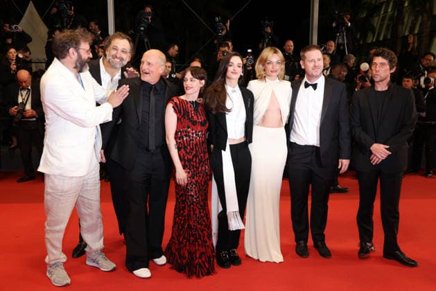 Cannes - Full Phil Red Carpet JD Eric Wareheim, Emma Mackey, Kristen Stewart, Quentin Dupieux, Woody Harrelson, Tim Heidecker and Charlotte Le Bon attends the Full Phil screening on the red carpet during the 79th annual Cannes Film Festival at Palais des Festivals on May 16, 2026 in Cannes, France. Photo by Jerome Domine ABACAPRESS.COM Cannes France  Copyright: xDominexJerome ABACAx
