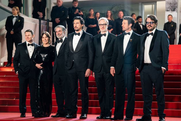 May 16, 2026, Cannes, France: Miles Teller, James Gray, Adam Driver, Anthony Katagas, Raffaella Leone and Scott Morris attends the Paper Tiger screening during the 79th annual Cannes Film Festival at Palais des Festivals on May 16, 2026 in Cannes, France. Cannes France - ZUMAs197 20260516_aaa_s197_330 Copyright: xLounisxTiarx