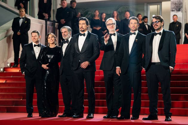 May 16, 2026, Cannes, France: Miles Teller, James Gray, Adam Driver, Anthony Katagas, Raffaella Leone and Scott Morris attends the Paper Tiger screening during the 79th annual Cannes Film Festival at Palais des Festivals on May 16, 2026 in Cannes, France. Cannes France  - ZUMAs197 20260516_aaa_s197_325 Copyright: xLounisxTiarx