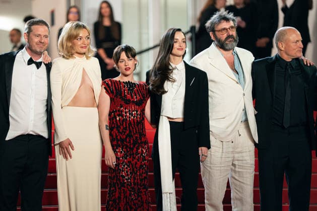 May 16, 2026, Cannes, France: L-R) Tim Heidecker, Emma Mackey, Kristen Stewart, Charlotte Le Bon, Quentin Dupieux, Woody Harrelson attend the Full Phil screening during the 79th annual Cannes Film Festival at Palais des Festivals on May 16, 2026 in Cannes, France. Cannes France - ZUMAs197 20260516_aaa_s197_600 Copyright: xLounisxTiarx