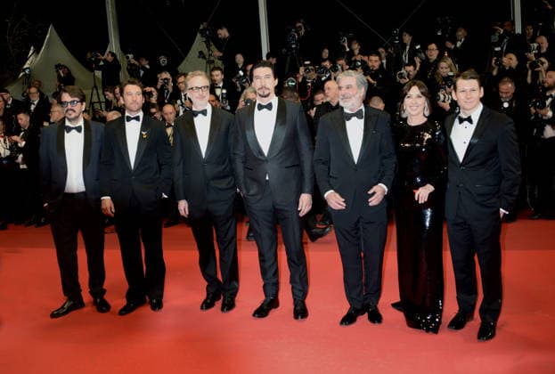 May 16, 2026, Cannes, France: CANNES, FRANCE - MAY 16: (L-R) Scott Morris, Raffaella Leone, Anthony Katagas, Adam Driver, James Gray, Miles Teller and Rodrigo Teixeira attend the Paper Tiger screening during the 79th annual Cannes Film Festival at Palais des Festivals on May 16, 2026 in Cannes, France Cannes France  - ZUMAi09_ 20260516_zaf_i09_079 Copyright: xFrederickxInjimbertx