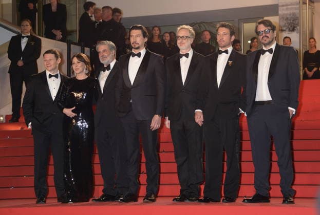 May 16, 2026, Cannes, France: CANNES, FRANCE - MAY 16: (L-R) Rodrigo Teixeira, Miles Teller, James Gray, Adam Driver, Anthony Katagas, Raffaella Leone and Scott Morris attend the Paper Tiger screening during the 79th annual Cannes Film Festival at Palais des Festivals on May 16, 2026 in Cannes, France Cannes France  - ZUMAi09_ 20260516_zaf_i09_080 Copyright: xFrederickxInjimbertx
