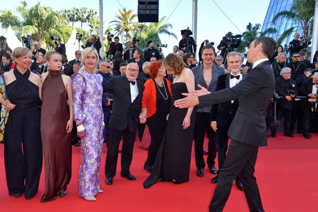 Maria Matschke Engel, Susanne Wolff, Volker Schlöndorff , Regina Ziegler, Lars Eidinger and Ulrich Matthes at The Beloved premiere in Cannes on 16 05 2026