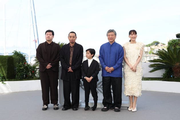 Sheep In The Box photocall during the 79th Cannes film Festival Yuta Bandoh, Daigo, Rimu Kuwaki, Hirokazu Kore-eda and Haruka Ayase - Sheep In The Box photocall during the 79th Cannes film Festival in Cannes, France on May 17, 2026  Copyright: x Chassery+Courdjix
