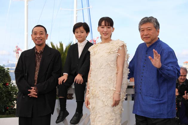 Sheep In The Box photocall at Cannes Film Festival CANNES, FRANCE - MAY 17: Daigo Yamamoto, Rimu Kuwaki, Haruka Ayase, and Director Hirokazu Koreeda at the Sheep In The Box photocall at the 79th Festival de Cannes: at the Sheep In The Box photocall at the 79th Festival de Cannes CAP SAT Satomi Kokubun Cannes - France Copyright: xSatomixKokubun CapitalxPicturesx