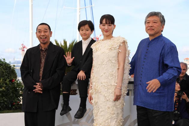 Sheep In The Box photocall at Cannes Film Festival CANNES, FRANCE - MAY 17: Daigo Yamamoto, Rimu Kuwaki, Haruka Ayase, and Director Hirokazu Koreeda at the Sheep In The Box photocall at the 79th Festival de Cannes: at the Sheep In The Box photocall at the 79th Festival de Cannes CAP SAT Satomi Kokubun Cannes - France Copyright: xSatomixKokubun CapitalxPicturesx