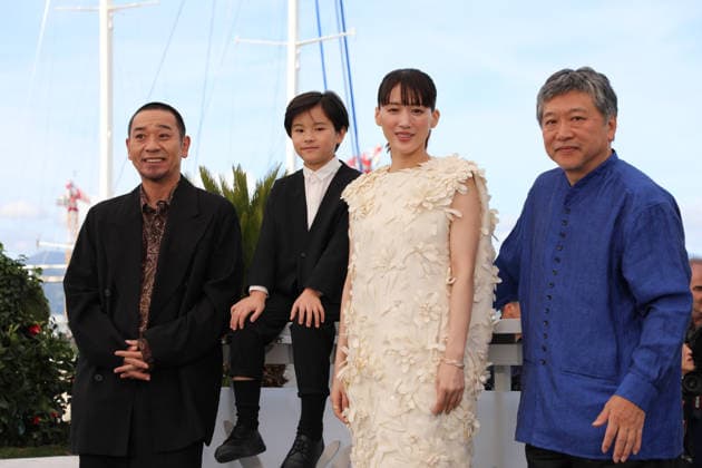 Sheep In The Box photocall at Cannes Film Festival CANNES, FRANCE - MAY 17: Daigo Yamamoto, Rimu Kuwaki, Haruka Ayase, and Director Hirokazu Koreeda at the Sheep In The Box photocall at the 79th Festival de Cannes: at the Sheep In The Box photocall at the 79th Festival de Cannes CAP SAT Satomi Kokubun Cannes - France Copyright: xSatomixKokubun CapitalxPicturesx