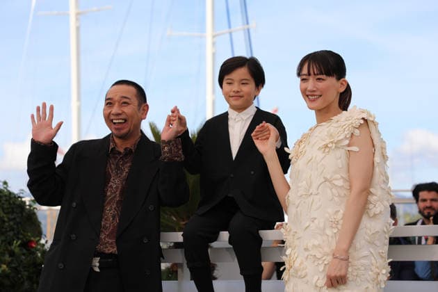 Sheep In The Box photocall at Cannes Film Festival CANNES, FRANCE - MAY 17: Daigo Yamamoto, Rimu Kuwaki, Haruka Ayase, and Director Hirokazu Koreeda at the Sheep In The Box photocall at the 79th Festival de Cannes: at the Sheep In The Box photocall at the 79th Festival de Cannes CAP SAT Satomi Kokubun Cannes - France Copyright: xSatomixKokubun CapitalxPicturesx