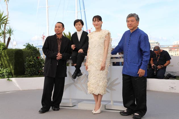 Sheep In The Box photocall at Cannes Film Festival CANNES, FRANCE - MAY 17: Daigo Yamamoto, Rimu Kuwaki, Haruka Ayase, and Director Hirokazu Koreeda at the Sheep In The Box photocall at the 79th Festival de Cannes: at the Sheep In The Box photocall at the 79th Festival de Cannes CAP SAT Satomi Kokubun Cannes - France Copyright: xSatomixKokubun CapitalxPicturesx