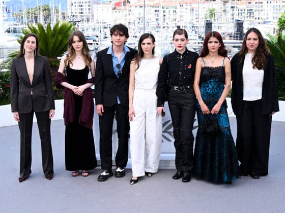 IPA84781662 - Cannes, 79th Cannes Film Festival 2026, Day 6. Photocall of the film I ll Be Gone In June. Pictured are Giulia Schelhas, Rebecca Schulz, David Flores, Katharina Rivilis, Naomi Cosma, Bianca Dumais and Aurora Voegeli  Copyright: xAlbertoxTerenghix xPoolxPhotoxEventsx07x 84781662