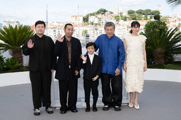 Cannes Sheep In The Box photocall NG Yuta Bandoh, Daigo, Rimu Kuwaki, Hirokazu Kore-eda and Haruka Ayase attending the ’Sheep In The Box’ photocall during the 79th Cannes Film Festival in Cannes on May 17, 2026. Photo by Nicolas Genin ABACAPRESS.COM Cannes France  Copyright: xGeninxNicolas ABACAx