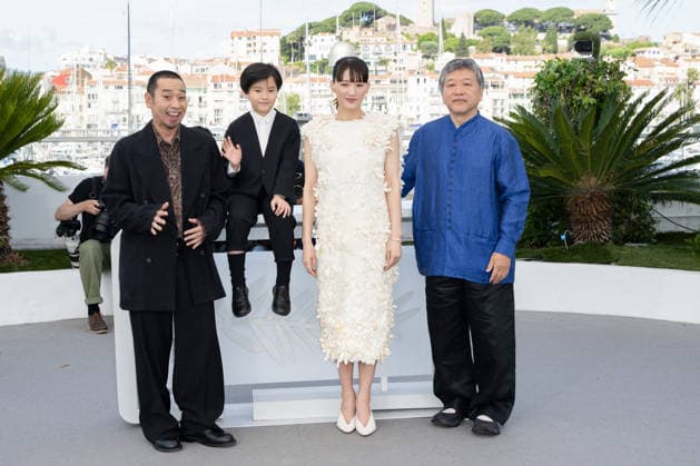 Cannes Sheep In The Box photocall NG Yuta Bandoh, Daigo, Rimu Kuwaki, Hirokazu Kore-eda and Haruka Ayase attending the ’Sheep In The Box’ photocall during the 79th Cannes Film Festival in Cannes on May 17, 2026. Photo by Nicolas Genin ABACAPRESS.COM Cannes France  Copyright: xGeninxNicolas ABACAx