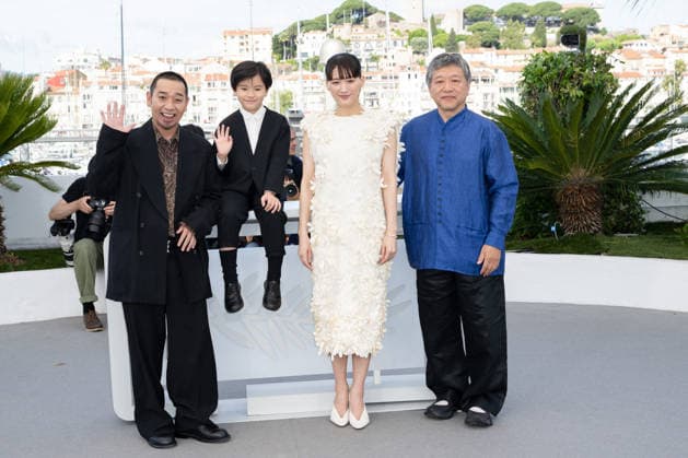 Cannes Sheep In The Box photocall NG Yuta Bandoh, Daigo, Rimu Kuwaki, Hirokazu Kore-eda and Haruka Ayase attending the ’Sheep In The Box’ photocall during the 79th Cannes Film Festival in Cannes on May 17, 2026. Photo by Nicolas Genin ABACAPRESS.COM Cannes France  Copyright: xGeninxNicolas ABACAx