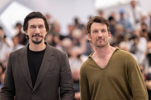 Cannes Paper Tiger Photocall EB US actor Adam Driver and US actor Miles Teller during a photocall of the film Paper Tiger at the 79th edition of the Cannes Film Festival in Cannes, southern France on May 17, 2026. Photo by Eliot Blondet ABACAPRESS.COM Cannes France France  Copyright: xBlondetxEliot ABACAx