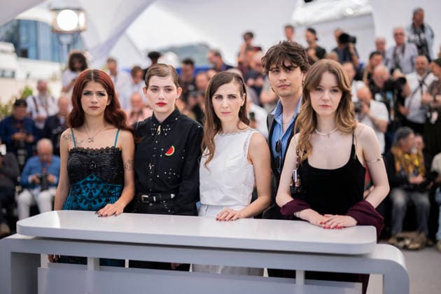 Cannes I ll Be Gone in June Photocall EB Canadian actress and costume designer Bianca Dumais, German actress Naomi Cosma, German director and writer Katharina Rivilis, US actor David Flores and US actress Rebecca Schulz during a photocall of the film I ll Be Gone in June at the 79th edition of the Cannes Film Festival in Cannes, southern France on May 17, 2026. Photo by Eliot Blondet ABACAPRESS.COM Cannes France France  Copyright: xBlondetxEliot ABACAx