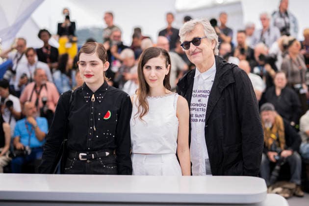 Cannes I ll Be Gone in June Photocall EB German producer Wim Wenders, German director and writer Katharina Rivilis and German actress Naomi Cosma during a photocall of the film I ll Be Gone in June at the 79th edition of the Cannes Film Festival in Cannes, southern France on May 17, 2026. Photo by Eliot Blondet ABACAPRESS.COM Cannes France France  Copyright: xBlondetxEliot ABACAx