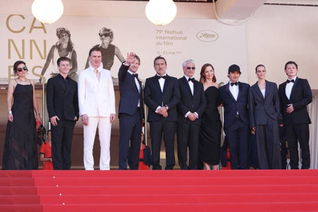 Cannes - Moulin Red Carpet JD Olivier Demangel, Felix Lefebvre, Louise Bourgoin, Lars Eidinger, László Nemes, Gilles Lellouche, Alain Goldman, Hortense de Gromard and Max Warburton arrive for the screening of the film Moullin during the 79th annual Cannes Film Festival at Palais des Festivals on May 17, 2026 in Cannes, France. Photo by Jerome Domine ABACAPRESS.COM Cannes France  Copyright: xDominexJerome ABACAx