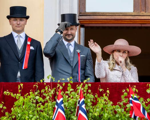 17-05-2026 Oslo Prince Sverre Magnus, Crown Princess Mette-Marit, Crown Prince Haakon during the national day on the balcony of the royal palace in Oslo. Â  Copyright: xPPEx