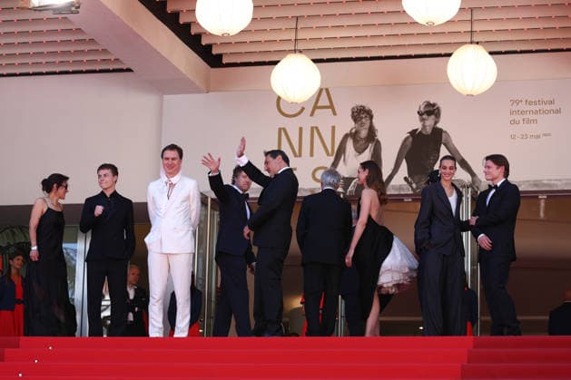 May 17, 2026, Cannes, Cote D azur, France: Cast of whom LAETITIA PANSANEL, FELIX LEFEBVRE, LARS EIDINGER, director LASZLO NEMES, GILLES LELLOUCHE, PATRICK MCDONNELL, LOUISE BOURGOIN, HORTENSE DE GROMARD, OLIVIER DEMANGEL and guest on the red carpet for the screening of MOULIN at the 79th Annual Cannes Film Festival at Palais des Festivals in Cannes, France Cannes France  - ZUMAc179 20260517_zep_c179_046 Copyright: xMickaelxChavetx