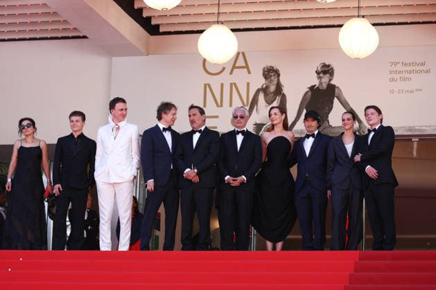 May 17, 2026, Cannes, Cote D azur, France: Cast of whom LAETITIA PANSANEL, FELIX LEFEBVRE, LARS EIDINGER, director LASZLO NEMES, GILLES LELLOUCHE, PATRICK MCDONNELL, LOUISE BOURGOIN, HORTENSE DE GROMARD, OLIVIER DEMANGEL and guest on the red carpet for the screening of MOULIN at the 79th Annual Cannes Film Festival at Palais des Festivals in Cannes, France Cannes France  - ZUMAc179 20260517_zep_c179_049 Copyright: xMickaelxChavetx