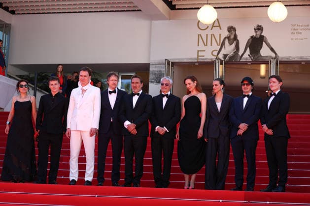 May 17, 2026, Cannes, Cote D azur, France: Cast of whom LAETITIA PANSANEL, FELIX LEFEBVRE, LARS EIDINGER, director LASZLO NEMES, GILLES LELLOUCHE, PATRICK MCDONNELL, LOUISE BOURGOIN, HORTENSE DE GROMARD, OLIVIER DEMANGEL and guest on the red carpet for the screening of MOULIN at the 79th Annual Cannes Film Festival at Palais des Festivals in Cannes, France Cannes France  - ZUMAc179 20260517_zep_c179_050 Copyright: xMickaelxChavetx