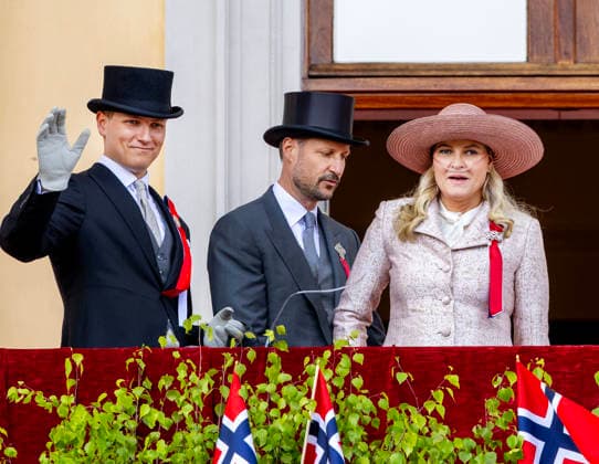 17-05-2026 Oslo Prince Sverre Magnus, Crown Princess Mette-Marit, Crown Prince Haakon during the national day on the balcony of the royal palace in Oslo. Â  Copyright: xPPEx