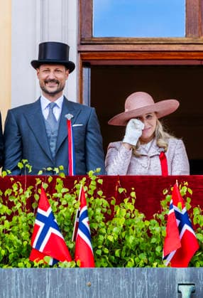 17-05-2026 Oslo Crown Princess Mette-Marit, Crown Prince Haakon during the national day on the balcony of the royal palace in Oslo. Â  Copyright: xPPEx