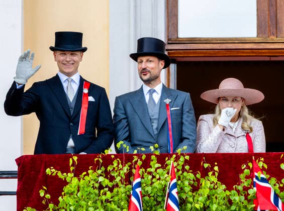 17-05-2026 Oslo Prince Sverre Magnus, Crown Princess Mette-Marit, Crown Prince Haakon during the national day on the balcony of the royal palace in Oslo. Â  Copyright: xPPEx