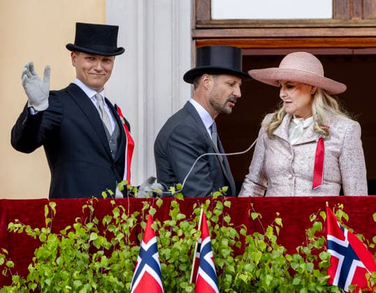 17-05-2026 Oslo Prince Sverre Magnus, Crown Princess Mette-Marit, Crown Prince Haakon during the national day on the balcony of the royal palace in Oslo. Â  Copyright: xPPEx