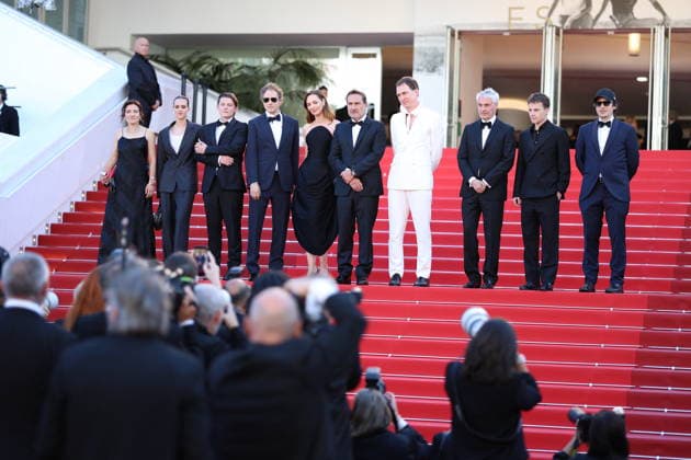 Cannes - Moulin Red Carpet (L-R) Laetitia Pansanel, Hortense de Gromard, Max Warburton, László Nemes, Louise Bourgoin, Gilles Lellouche, Lars Eidinger, Alain Goldman, Felix Lefebvre and Olivier Demangel at the Moulin screening during the 79th annual Cannes Film Festival at Palais des Festivals on May 17, 2026 in Cannes, France. Photo by Jerome Domine ABACAPRESS.COM Cannes France  Copyright: xDominexJerome ABACAx