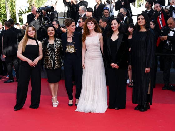 IPA84793702 - Cannes, 79th Cannes Film Festival 2026, Evening 6. Red Carpet film Garance. Pictured: Fatima Atif, LaÃ¯la Marrakchi, Hajar Graigaa, Itsaso Arana and Nisrin Erradi  Copyright: xTerenghi Ipa-Agency.netx xPoolxPhotoxEventsx07x 84793702