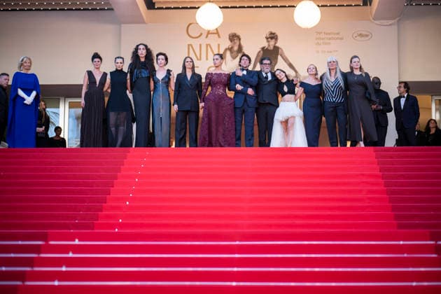 Cannes Garance (Another Day) Red Carpet EB French actress Jehnny Beth, French actress Raya Martigny, French actress Sara Giraudeau, French screenwriter Jeanne Herry, French actress Adele Exarchopoulos, French producer Hugo Selignac, French producer Alain Attal, French actress Mathilde Roehrich during the screening of the film Garance (Another Day) at the 79th edition of the Cannes Film Festival in Cannes, southern France on May 17, 2026. Photo by Eliot Blondet ABACAPRESS.COM Cannes France France  Copyright: xBlondetxEliot ABACAx