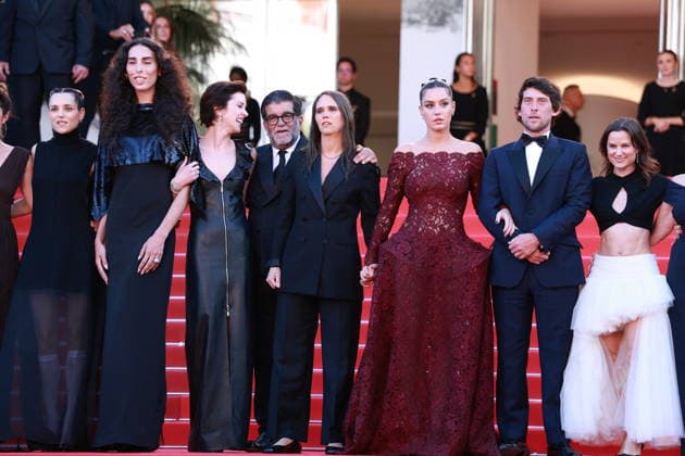 Cannes - Garance Red Carpet (L-R) Sara-Jeanne Drillaud, Jehnny Beth, Raya Martigny, Sara Giraudeau, Alain Attal, Jeanne Herry, Adele Exarchopoulos, Hugo Selignac, Mathilde Roehrich, Helene Alexandridis, Brigitte Sy and Anne Suarez at the Garance screening during the 79th annual Cannes Film Festival at Palais des Festivals on May 17, 2026 in Cannes, France. Photo by Jerome Domine ABACAPRESS.COM Cannes France  Copyright: xDominexJerome ABACAx